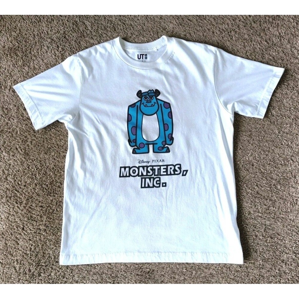 UNIQLO Disney Pixar Monsters University T-Shirt Men's Size Small White Graphic